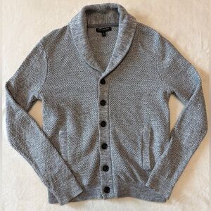 Banana Republic 100% cotton Heather Gray Knit Grandpa Cardigan